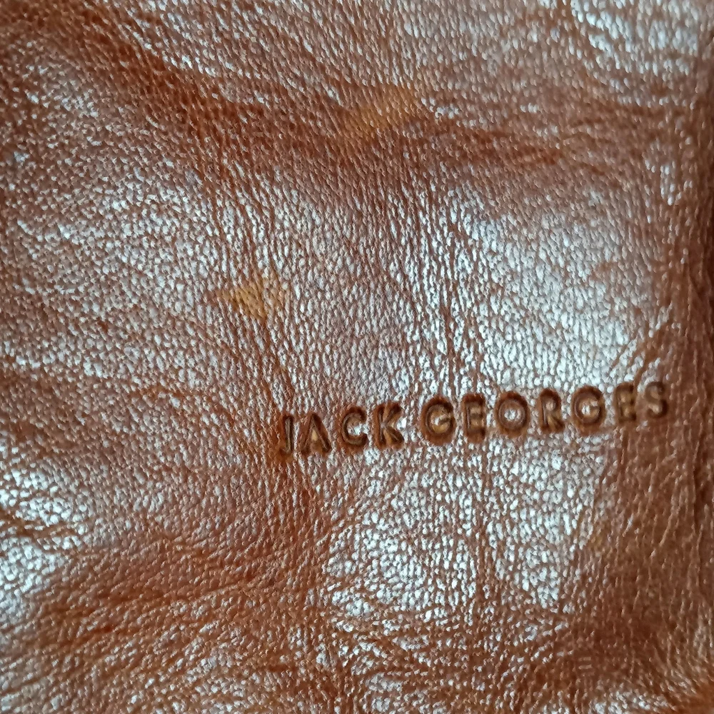 Jack Georges Voyager Genuine Leather Crossbody Honey